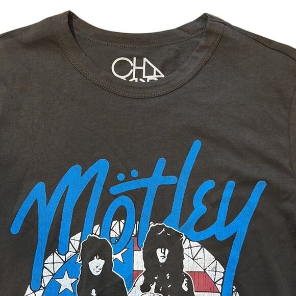 Chasor Men's Dark Gray Multi-Color Graphic Band Tee Shirt, "Motley Crue", Size M - Picture 2 of 5